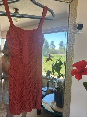 NWT Bershka Ruched Mini Dress | Merlot Corset Bodycon